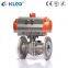 Q611F series 3 pieces air actuator thread connection pneumatic ball valve
