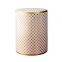 European Simple Style Ceramic Craft Colorful Pattern Classic Drum Stool For Dressing Table