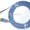 1 FT 600MHZ CAT6A Ethernet cat6a Flat Patch Cable ribbon cable black / blue factory price
