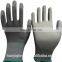 Custom Logo Work Gloves Machine Knitted Shell Black PU Gloves PU Grip Glove for Automotive Industry