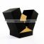 Classic black luxury custom touching paper perfume box packaging with gold stamping logo