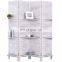 4 Panel Room Dividers and Folding Privacy Screens with Shelves