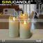 Flicker Moving LED Candle with Timer and USA, EU patent