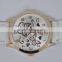wrist watch lady leather watch quartz high quality watch rose gold butterfly up dial fashion
