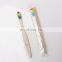 Wholesale eco-friendly square handle children's custom logo bamboo toothbrush