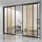 bathroom office glass partition wall Soundproof interior building room divider glass office partition sliding door