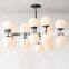 Large Hanging Lamp Low Ceilings Round Nordic Modern Living Room Brass White Chandelier