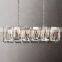 Modern Luxury Rectangular Industrial Harlow alabaster Chandelier For Living Hotel Ceiling Calcite  Home Decor Lighting  Hang