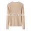 OEM Rib Knitted V-Neck Cashmere Cardigan Sweater Solid Style Casual for Autumn Season with Button Closure