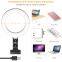 New 6inch Selfi Ring Lamp Desktop Arm Stand Live Makeup Computer Ring Light Multicolor Led Selfie Light