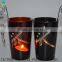 candle jars glass wine color Flameless Glass Jar Candle