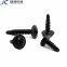 Carbon steel black large flat head washer drill tail dovetail self-tapping screws