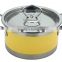 Kitchen accessories colorful stainless steel indian hot soup pot set for cooking