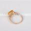 New design ladies lucky stone finger rose gold ring 2016
