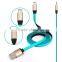 Real 2 in 1 Noodle Data Link Micro USB Charger IOS Cable