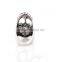 New Mens skull ring vampire tooth sharper