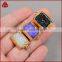 Fashion jewelry small rectangle druzy connector all color natural crystal drusy stone pendant