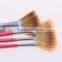 Wholesale 5pcs Set Fan Shape Red Wooden Handle Artsit Paint Brush In Stock