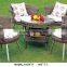 PE rattan garden table chair set for outdoor furniture