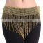 2016 Women Cheap Belly Dance Hip Scarf Gold and Silver 2 Colors Bellydance Chain Belt Egyptian Dance Wear Accessories for Sale