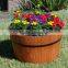 17'' wooden barrel/ bucket with black steel hoop