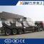Quarry and mining trailer mounted mobile rock crusher, trailer crusher plant, mobile crusher plan for leasing