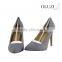 OP18 pointed toe high heel suede leather upper size range 35-42 dark gray women official work dress shoes