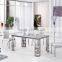 Marble Top Dining Table Set With 4 Seater Chairs
