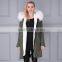 Autumn&Winter Luxury 100% Real Faux Outerwear Fur Overcoat Windproof Raccoon Military Colllar