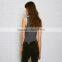 Fashion lace up front crop top white racer style crop top