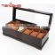 High quality matte finish wooden watch storage box