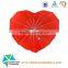 27"*16K*14mm aluminum frame heart shape umbrella for lady