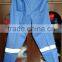 safety petrol blue working suit pant and shirt with 2 inches reflective tapes,work place clothing
