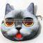 Dropshipping cute cat print coin purse fashion Korean design mini wallets handy zipper money bags