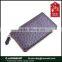 Hot sale product unisex ostrich leather zipper wallat , exotic leather clutch bag ,genuine ticket travel long wallet