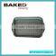 Cast iron double grill pan rectangular shape bbq pan with two handles