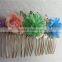 Mint Rose Hair Comb Floral Pearls Bridal Hair Comb Wedding Flower Hair Piece Metal Comb Seafoam Light Aqua FHCOC3001