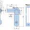 AB202 zinc alloy industrial matel cabinets plane door lock and latches