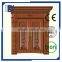 Round Transom Attached Wrought Iron Entrance Double Door
