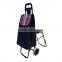 Stair-climbing Folding Shopping Trolley with chair,Sitting type trolley PLD-BDE01