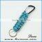 Hot sale high quality black metal keychain waves style paracord keychain accessories