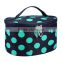 2016 Novelty Portable round cosmetic bag for makeup tools/zipper toiletry storage bag,pot pattern,YX-CB-02