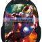 Polyester super hero school backpack for kids Iron man printed trendy school backpack