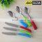 Colorful! stainless steel cutlery with plastic handle