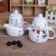 2017Christmas for kids best gift of snowman porcelain cartoon animal teapot novelty ceramic lovely snowman tea set ,set of 4