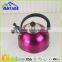 Red color coating stainless steel water whistling kettle