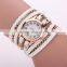 New braided bracelet watch leather bracelet watch multi colors waist watch for women leather watch