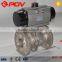 Flanged stainless steel pneumatic ball valve