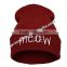 100% acrylic colorful knit hat and cap with custom embroidery logo on cuff wholesale factory alibaba china