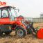 Qingdao Everun 1.2 Ton Small Wheel Loader With High Quality Snow Blower